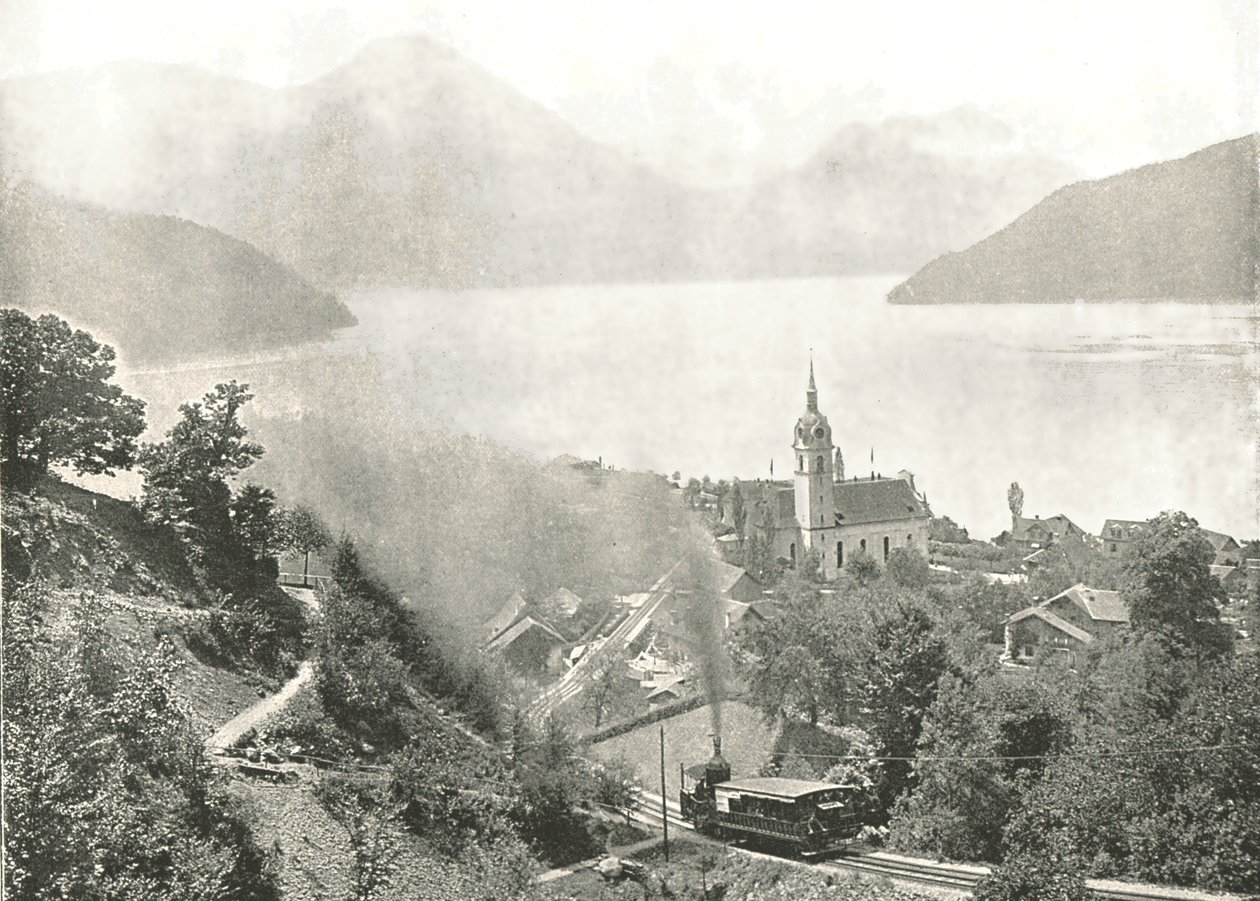 Kolej Rigi, Vitznau, Szwajcaria, 1895. autorstwa Unbekannt