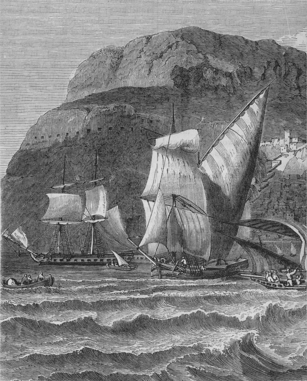 Skała Gibraltarska, ok. 1880 r. autorstwa Unbekannt