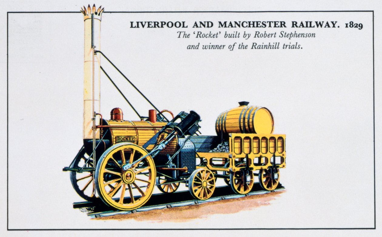 Koleje Rocket, Liverpool i Manchester, 1829, XX wiek autorstwa Unbekannt