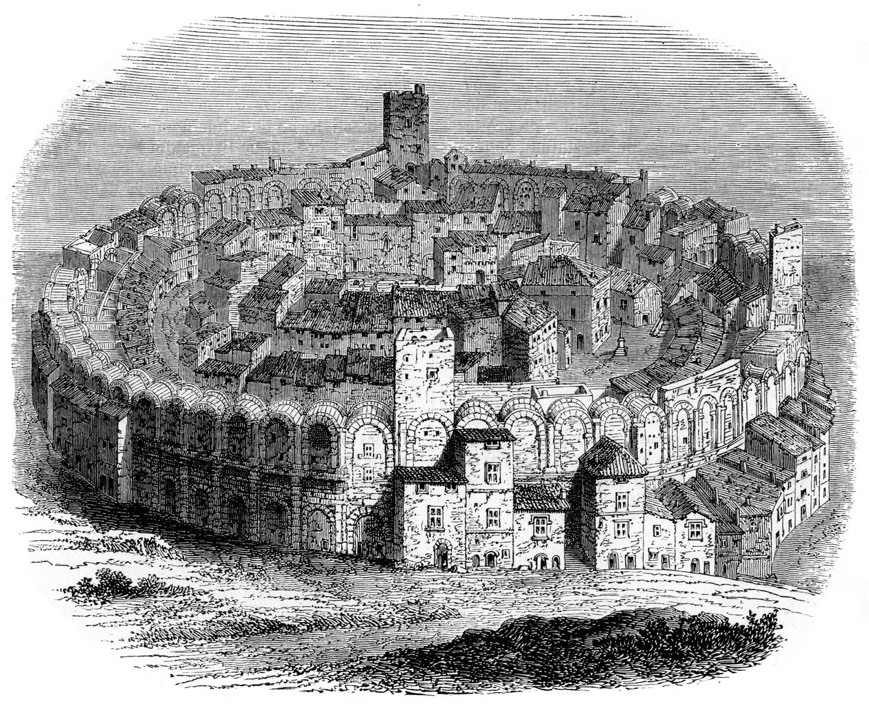 Arena rzymska w Arles w Prowansji we Francji w latach 1666 1882-1884 autorstwa Unbekannt