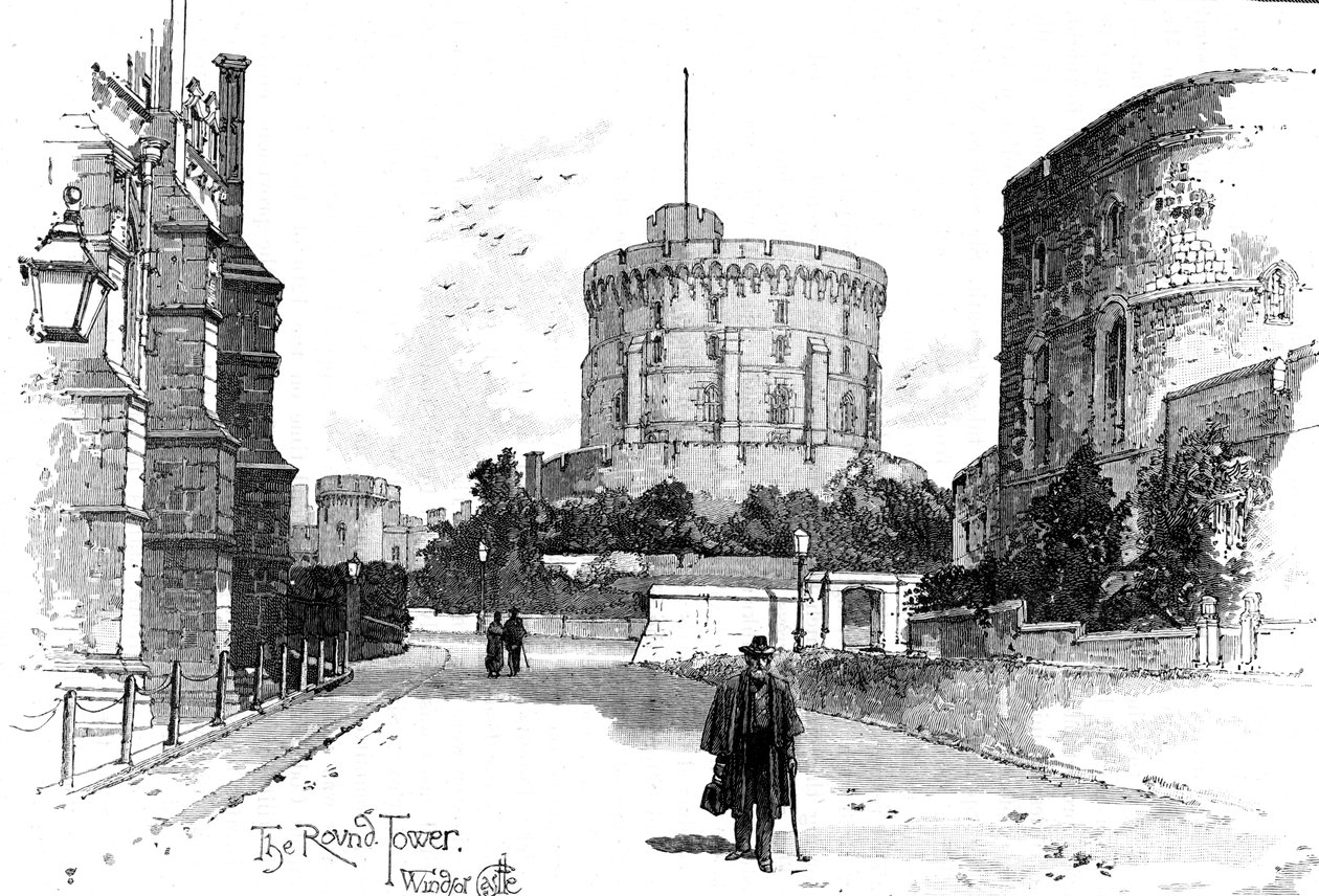 Okrągła Wieża, Zamek Windsor, Berkshire, 1900 autorstwa Unbekannt