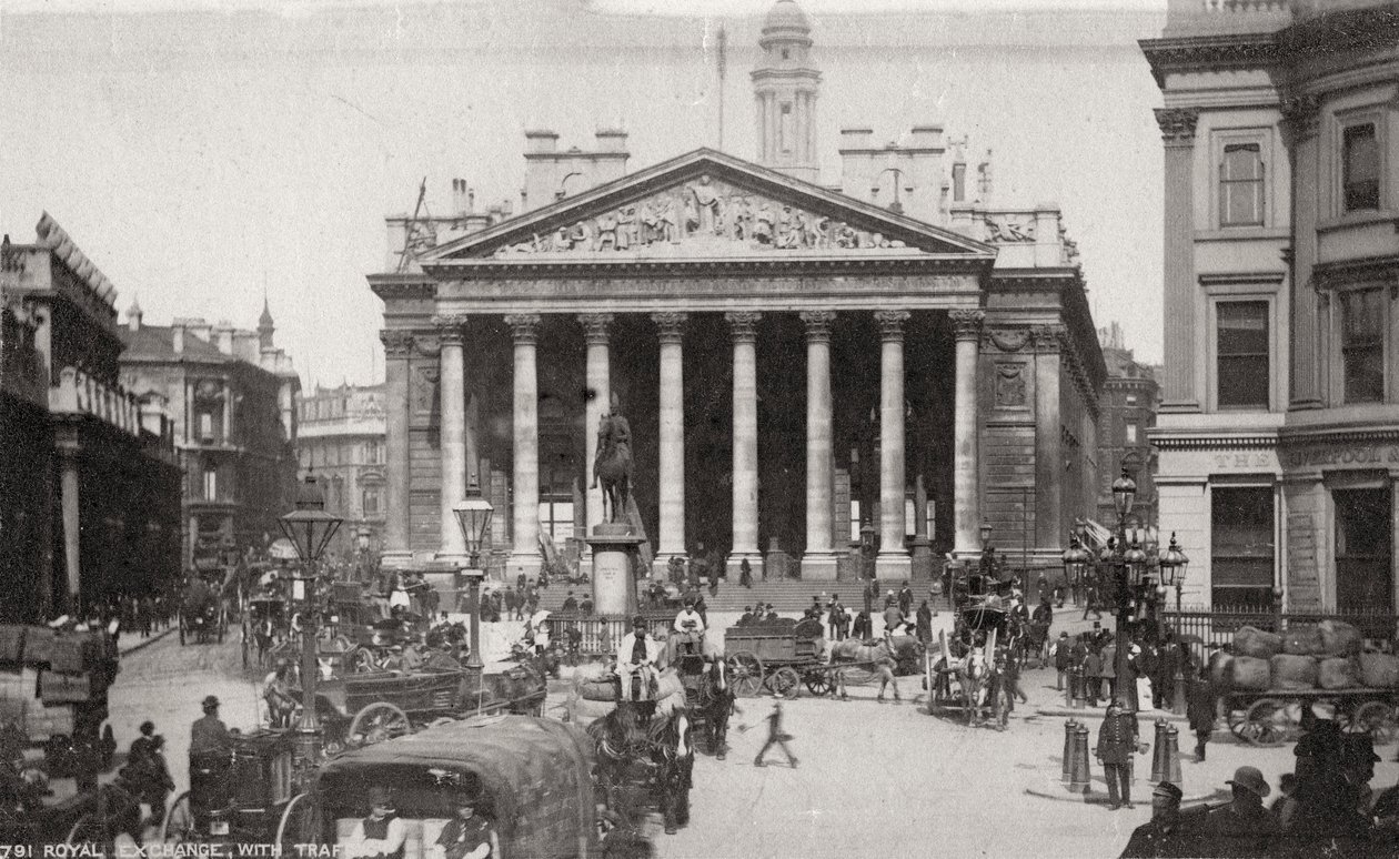 The Royal Exchange, Londyn, koniec XIX lub początek XX wieku autorstwa Unbekannt