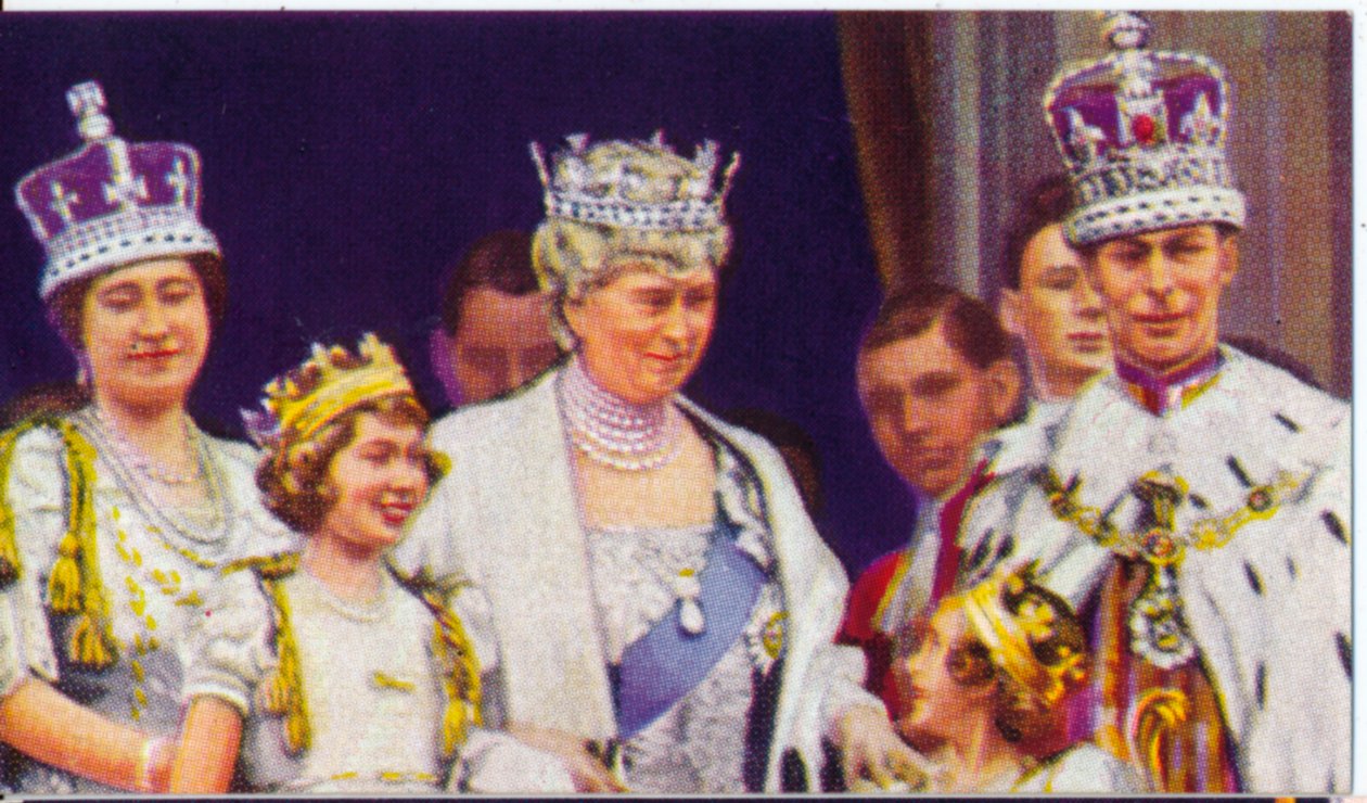 Rodzina królewska na balkonie Pałacu Buckingham, z okazji koronacji króla Jerzego VI autorstwa Unbekannt