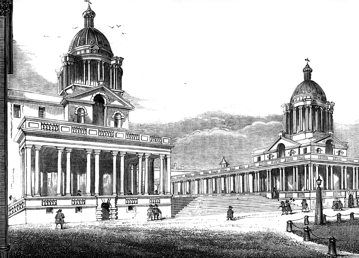 Szpital Królewski, Greenwich, Londyn, XIX w. autorstwa Unbekannt