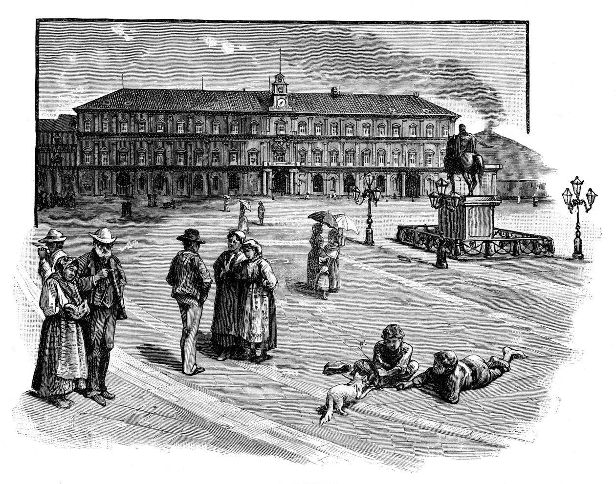 Pałac Królewski, Neapol, Włochy, ok. 1888 r. autorstwa Unbekannt