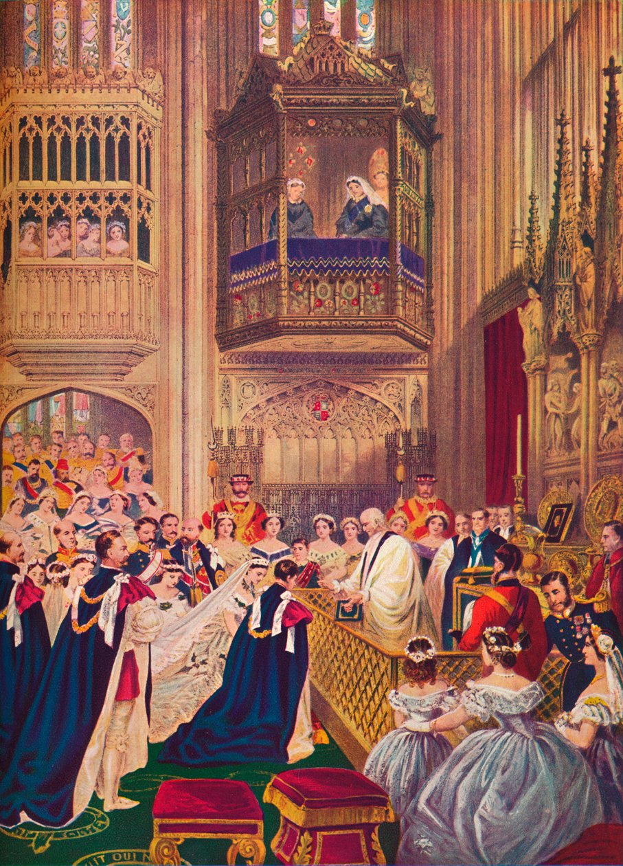 Ślub królewski, kaplica św. Jerzego, Windsor, 10 marca 1863 r. 1910 autorstwa Unbekannt