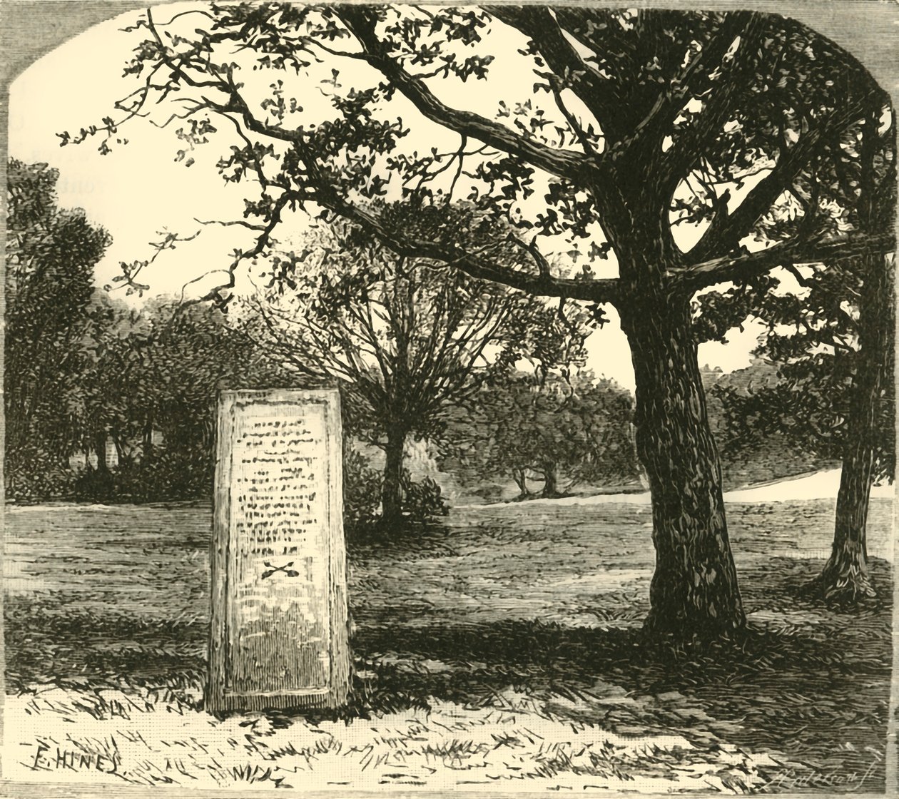 Kamień Rufusa w Nowym Lesie, 1890. autorstwa Unbekannt