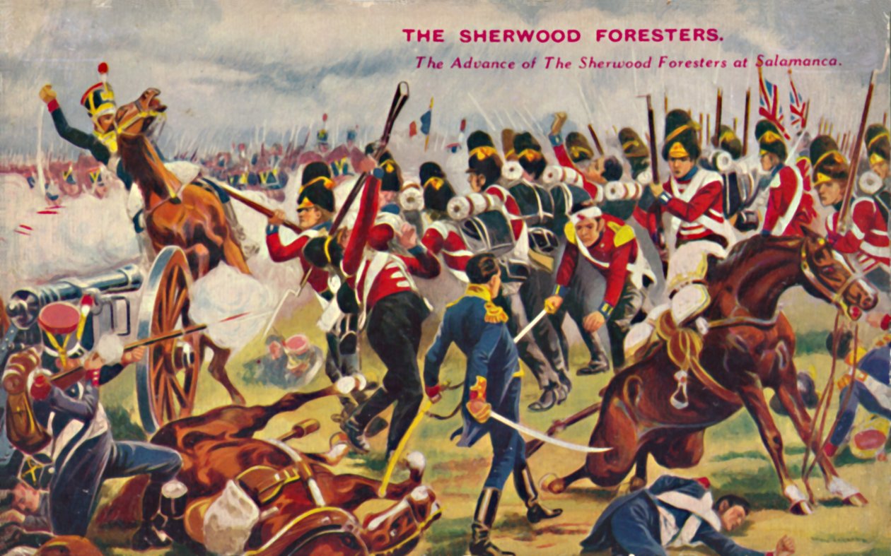Leśnicy z Sherwood. Natarcie The Sherwood Foresters w Salamance, 1812, 1939. autorstwa Unbekannt