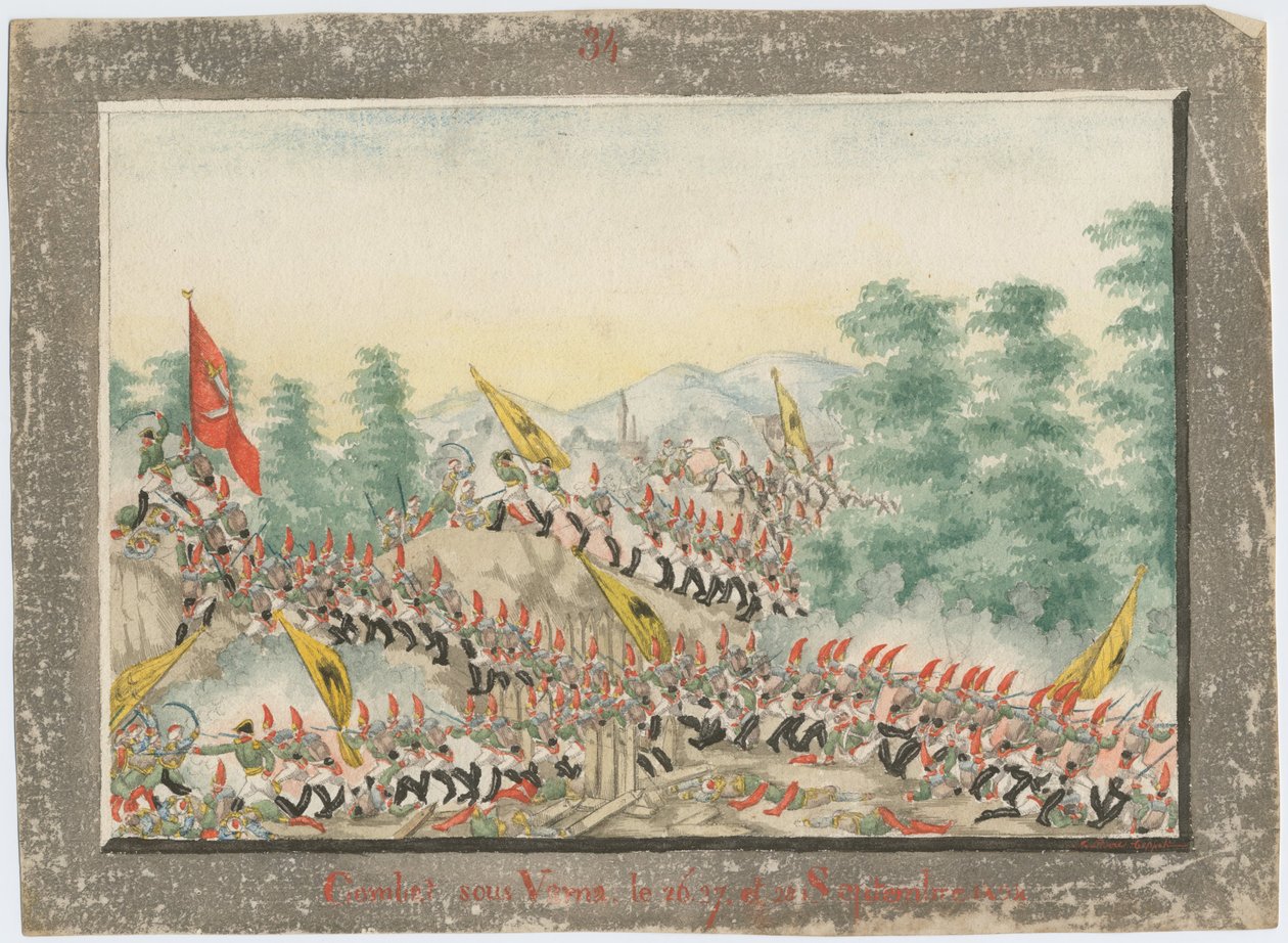 Oblężenie Warny we wrześniu 1828, 1829 autorstwa Unbekannt