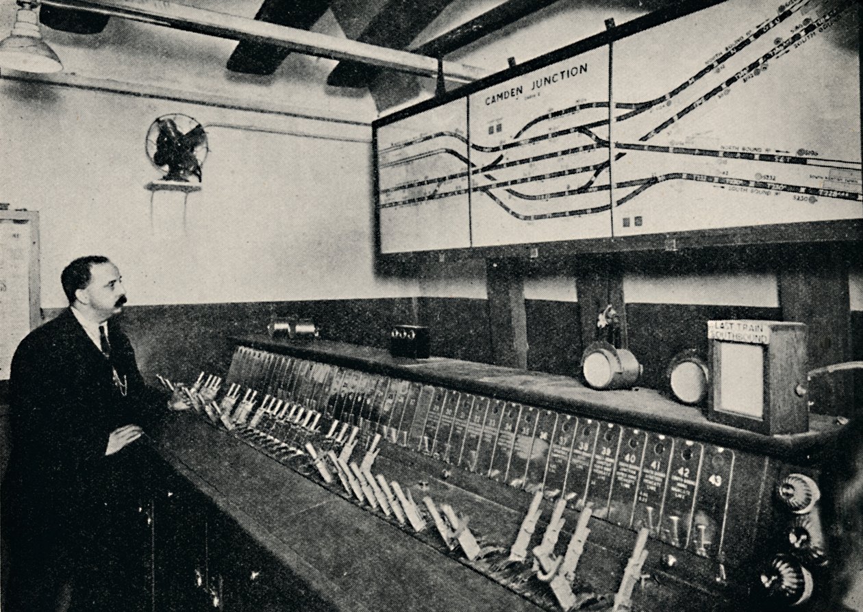 Sygnalizator przy węźle kolejowym metra, 1926 autorstwa Unbekannt