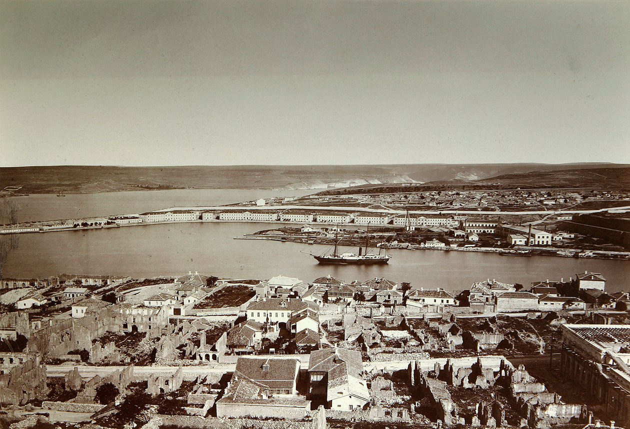 South Bay i Cape Paul, Sewastopol, Krym, lata 50. XIX wieku autorstwa Unbekannt