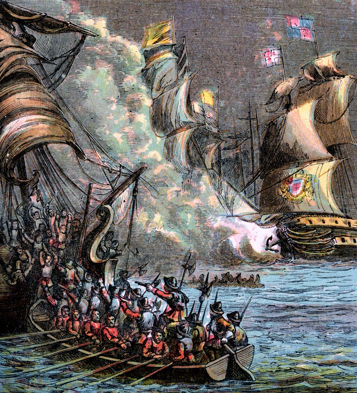 Armada hiszpańska, 1588, ok. 1850 autorstwa Unbekannt