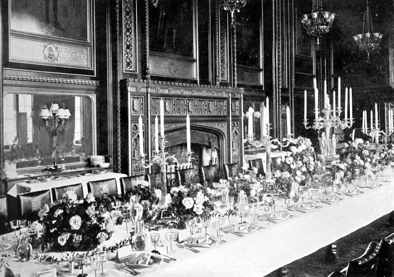 The Speakers State Dining Room, Izba Gmin, Westminster, Londyn, ok. 1905 r autorstwa Unbekannt