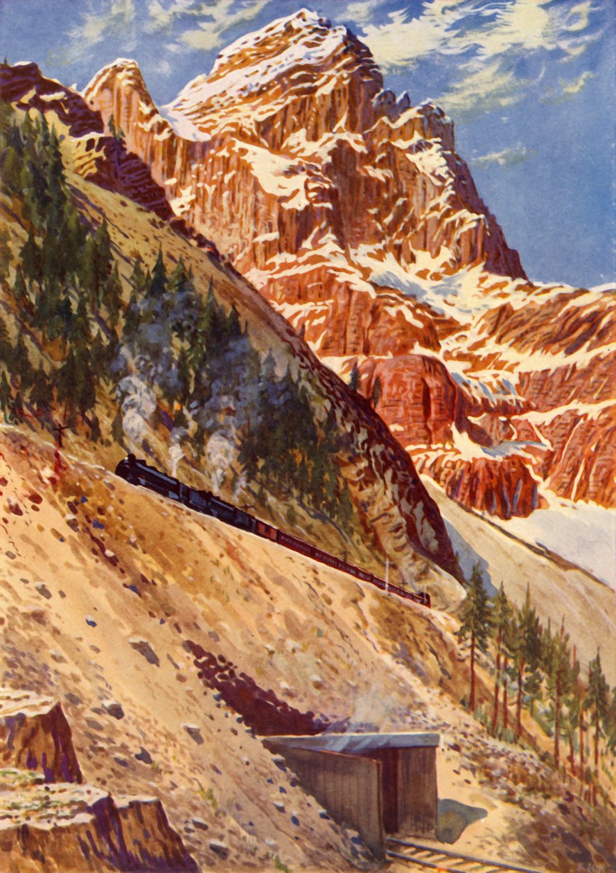 Tunele spiralne na Canadian Pacific Railway, c1948. autorstwa Unbekannt