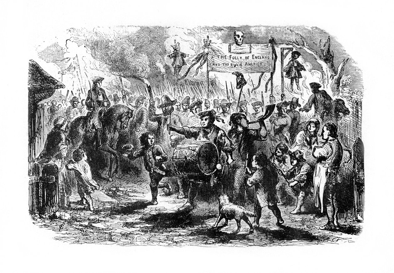 Zamieszki na znaczki w Nowym Jorku, c1765, 1872 autorstwa Unbekannt