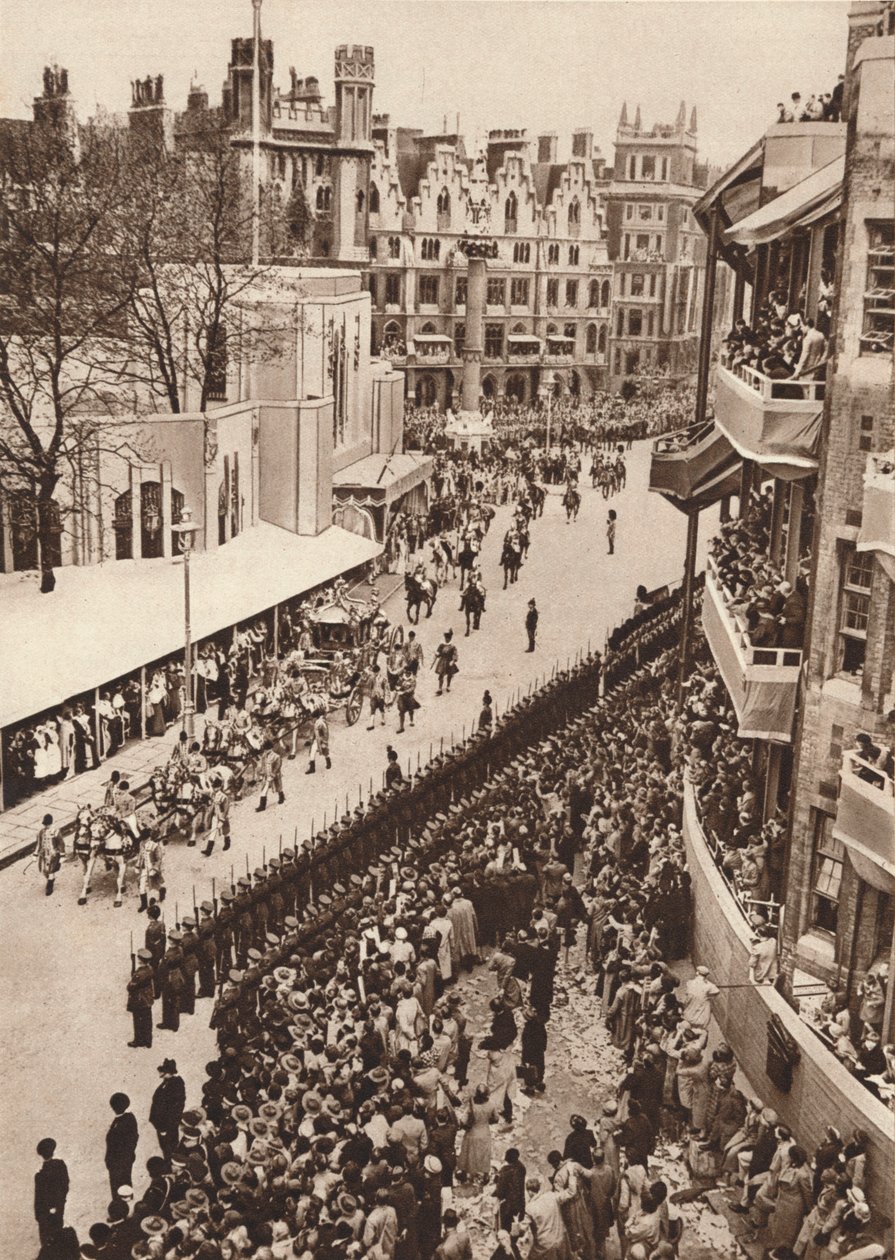 Trener stanowy opuszcza Opactwo Westminsterskie po koronacji króla Jerzego VI w 1937 r. autorstwa Unbekannt
