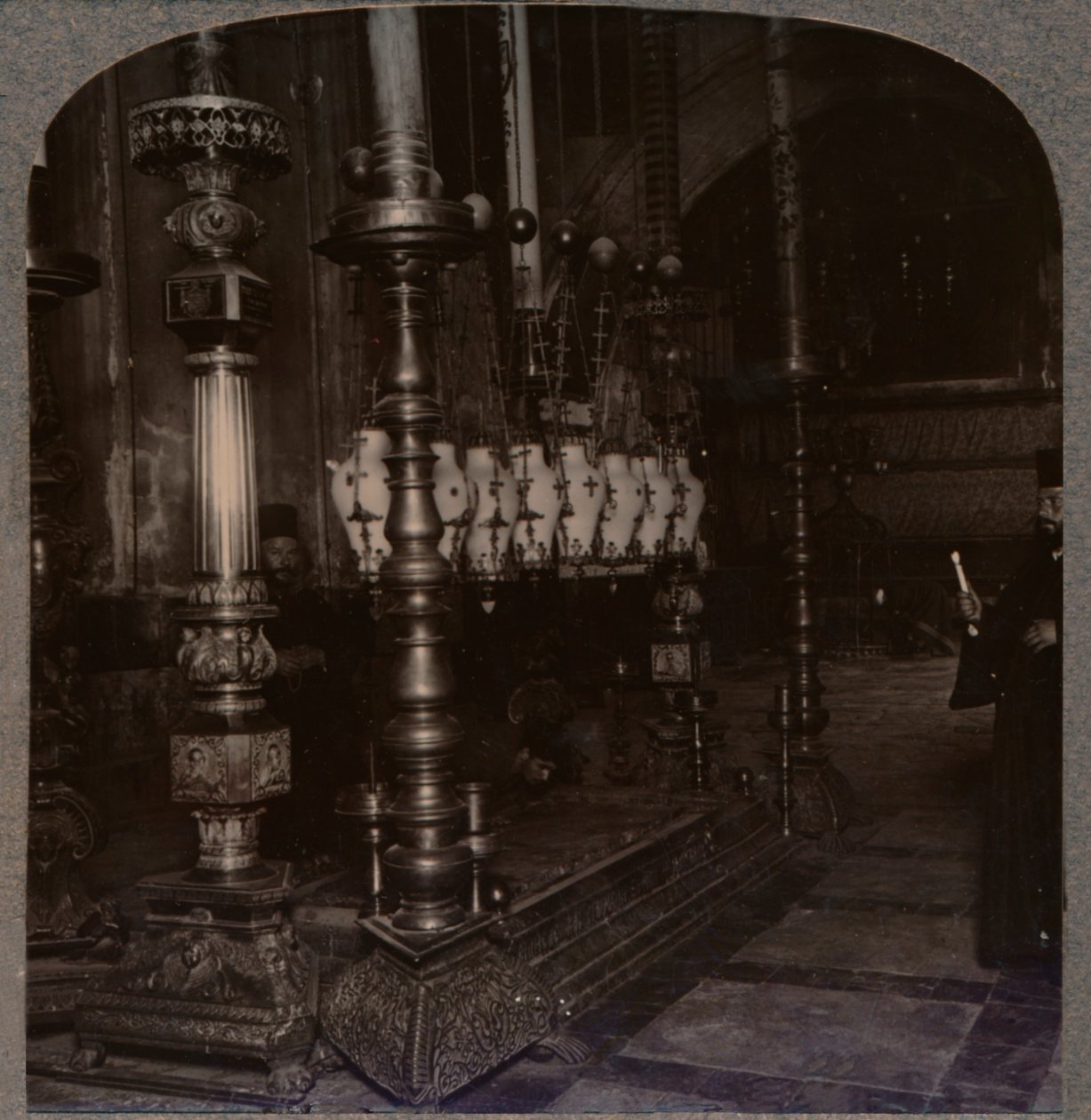 Kamień Zwiastowania w Bazylice Grobu Świętego w Jerozolimie, ok. 1900 autorstwa Unbekannt