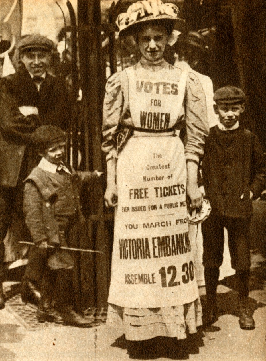 Pokojówka sufrażystka 1908, 1933. autorstwa Unbekannt