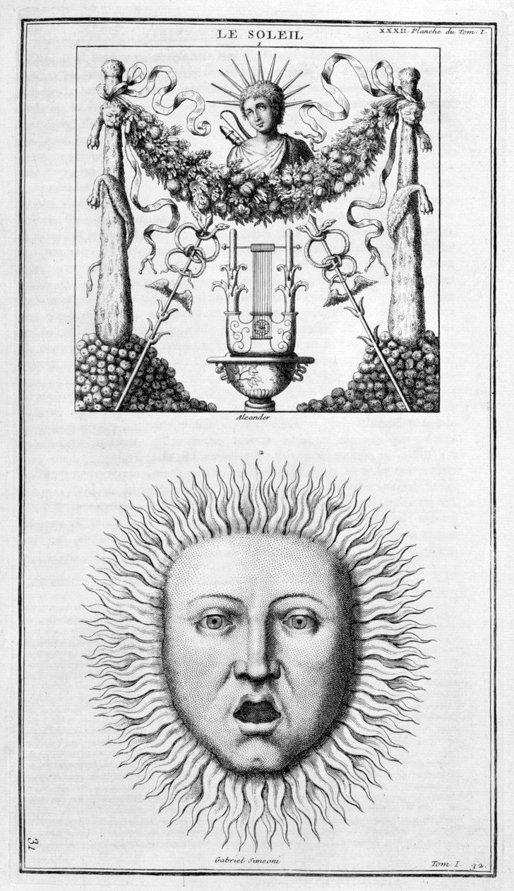 Słońce, 1757 autorstwa Unbekannt