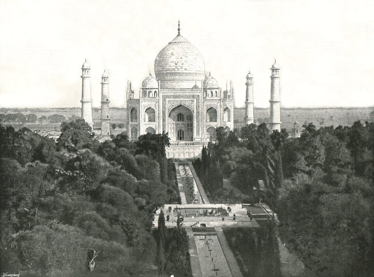 Taj Mahal, Agra, Indie, 1895. autorstwa Unbekannt