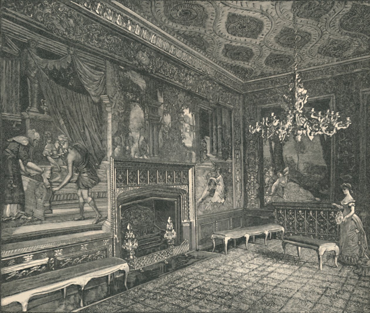 Pokój Gobelinów, 1886 autorstwa Unbekannt