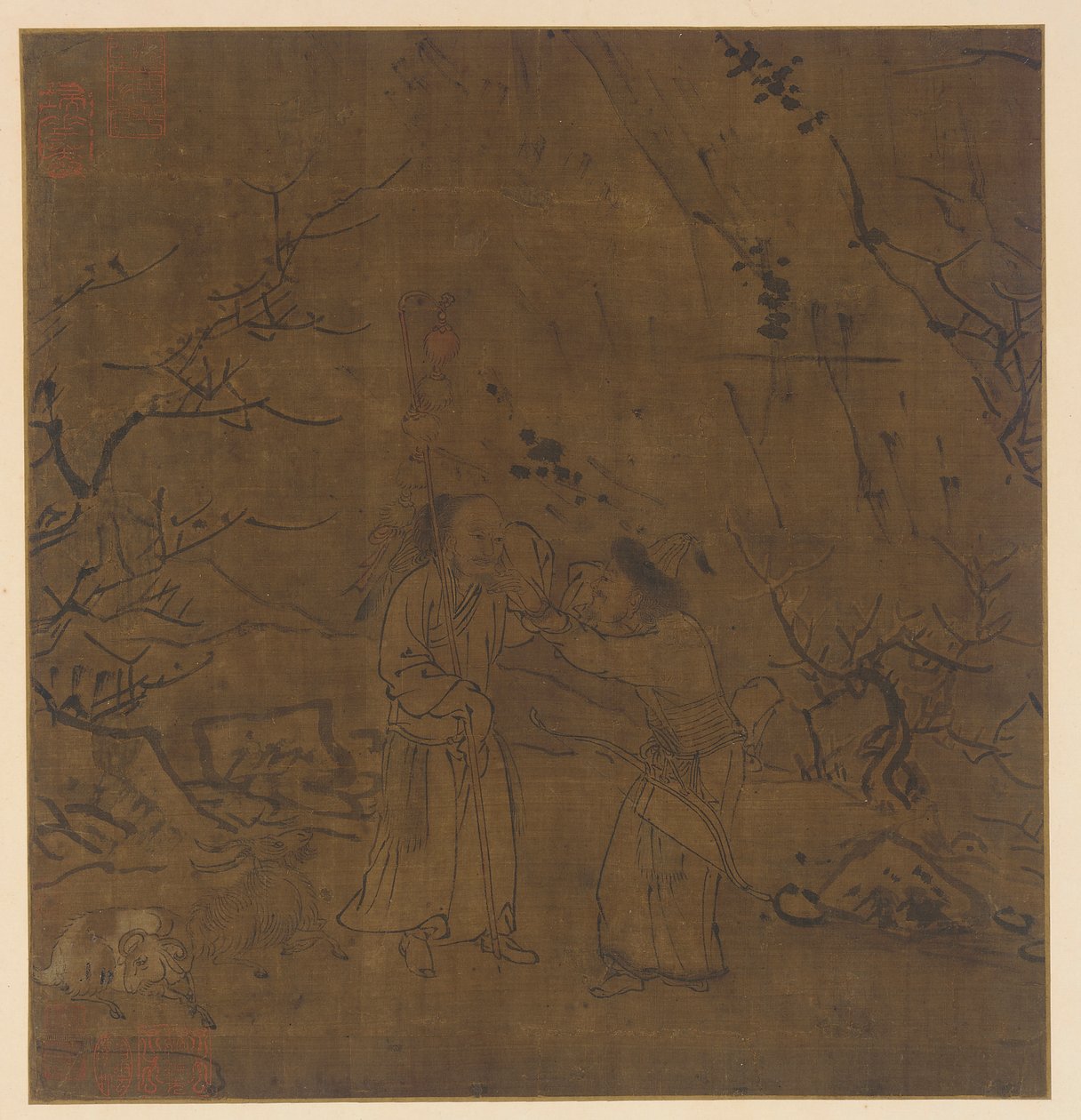 Łzawe rozstanie Su Wu i Li Ling, dynastia Ming, 1368-1644. autorstwa Unbekannt