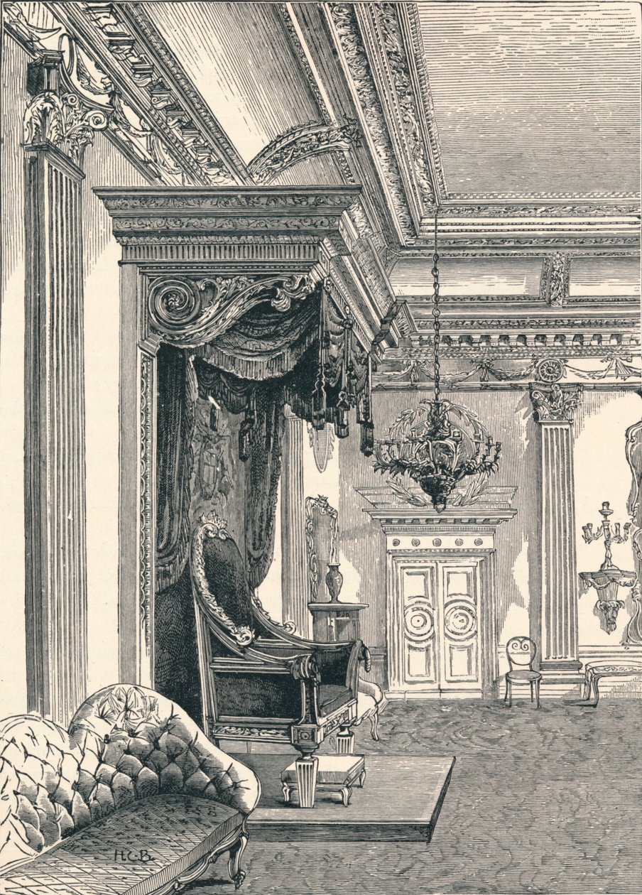Sala tronowa Zamek w Dublinie, 1896 autorstwa Unbekannt