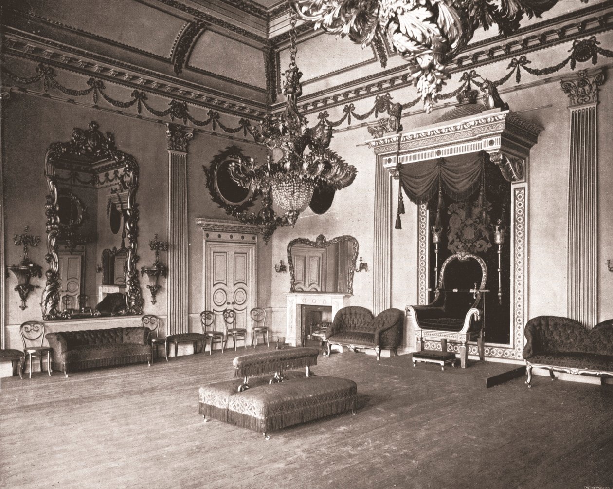 Sala tronowa, Zamek w Dublinie, Dublin, Irlandia, 1894. autorstwa Unbekannt