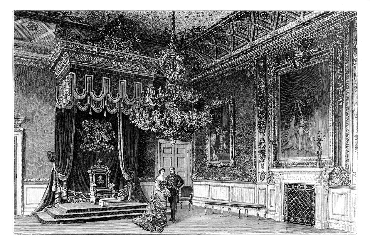 Sala tronowa, Pałac św. Jakuba, Londyn, ok. 1888 r. autorstwa Unbekannt