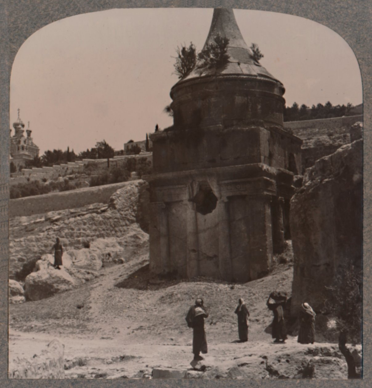 Grób Absaloma w Dolinie Jehozafata, ok. 1900 autorstwa Unbekannt