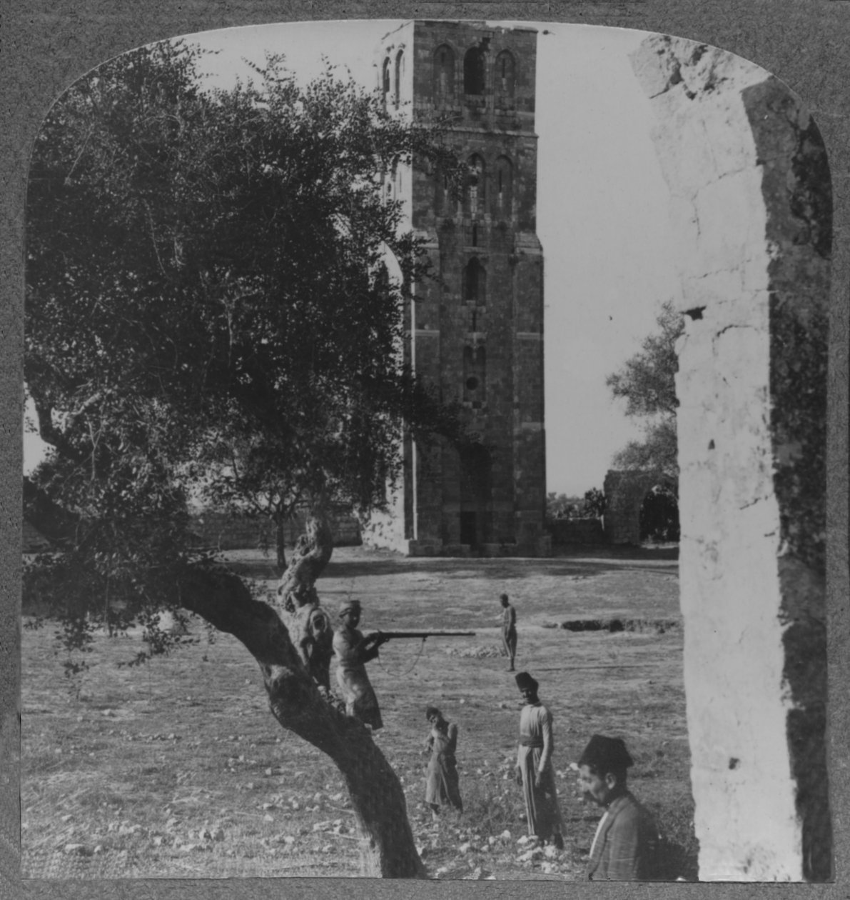 Wieża w Ramleh, podobno minaret dużego meczetu, ok. 1900 autorstwa Unbekannt