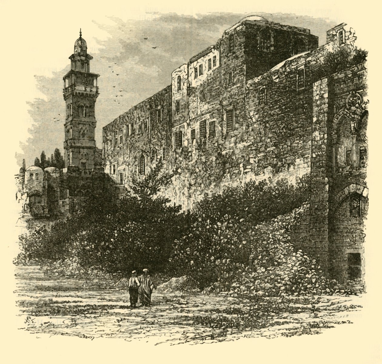 Wieża Antonia, Jerozolima, 1890. autorstwa Unbekannt