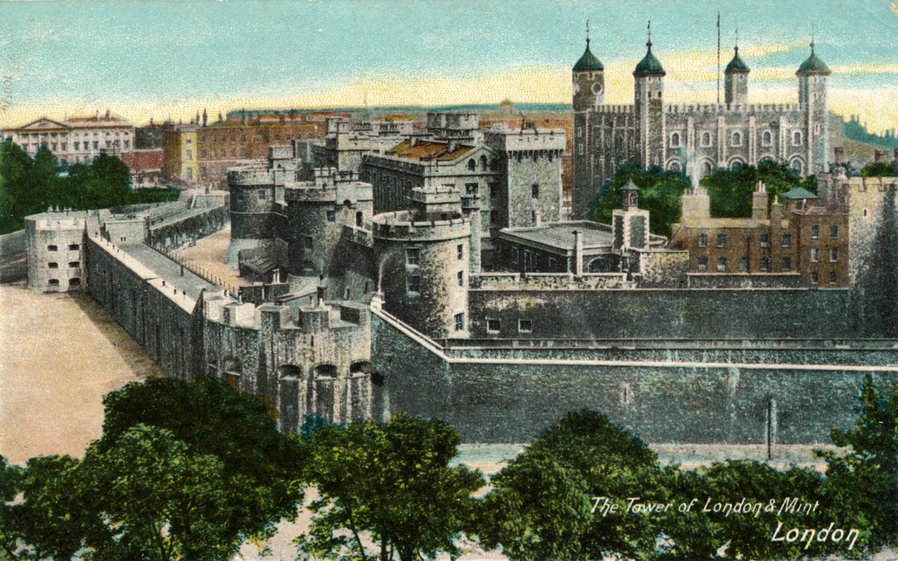 Tower of London & Mint, Londyn, ok. 1910. autorstwa Unbekannt