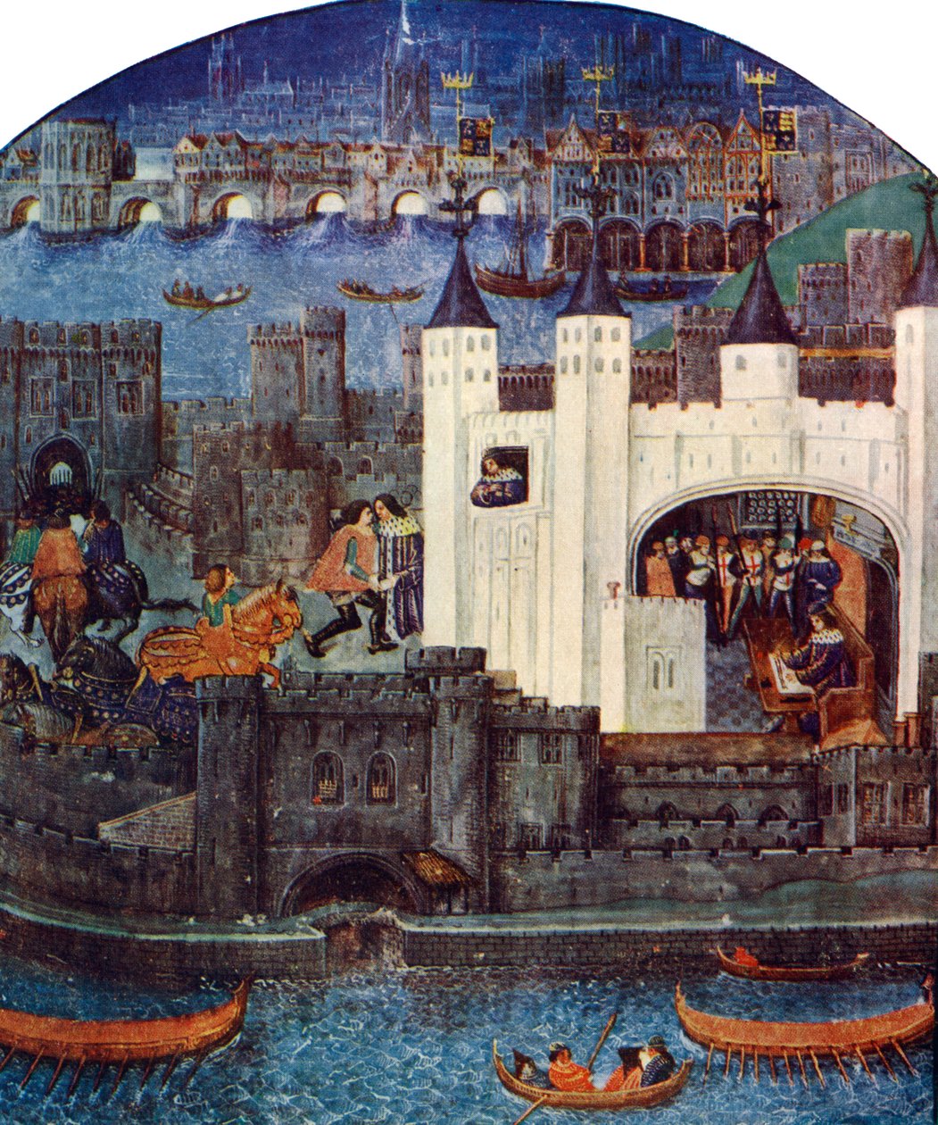 Tower of London z London Bridge, ok. 1500, ok. 1900-1920 autorstwa Unbekannt