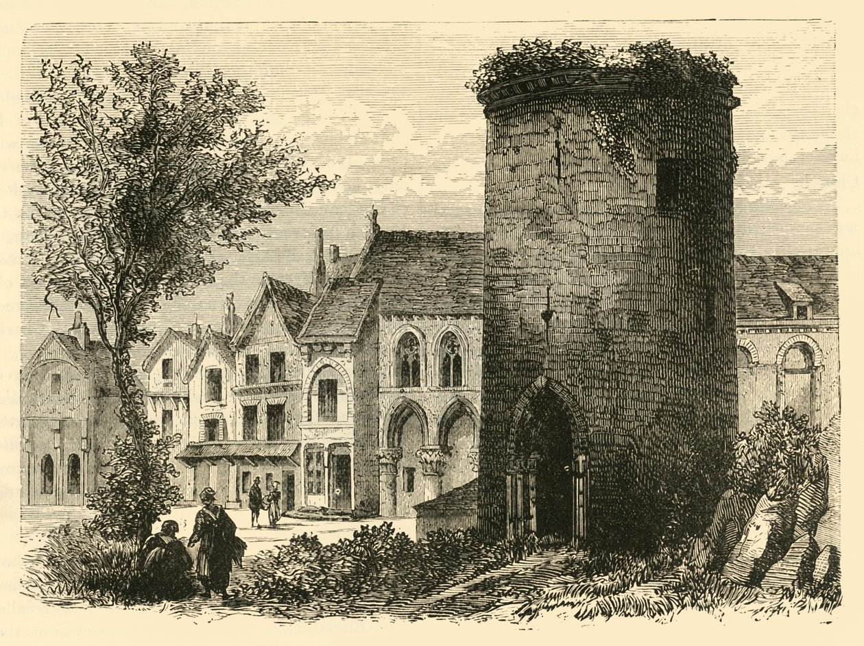Wieża Louisa DOutremera w Laon zniszczona w 1831, 1890. autorstwa Unbekannt