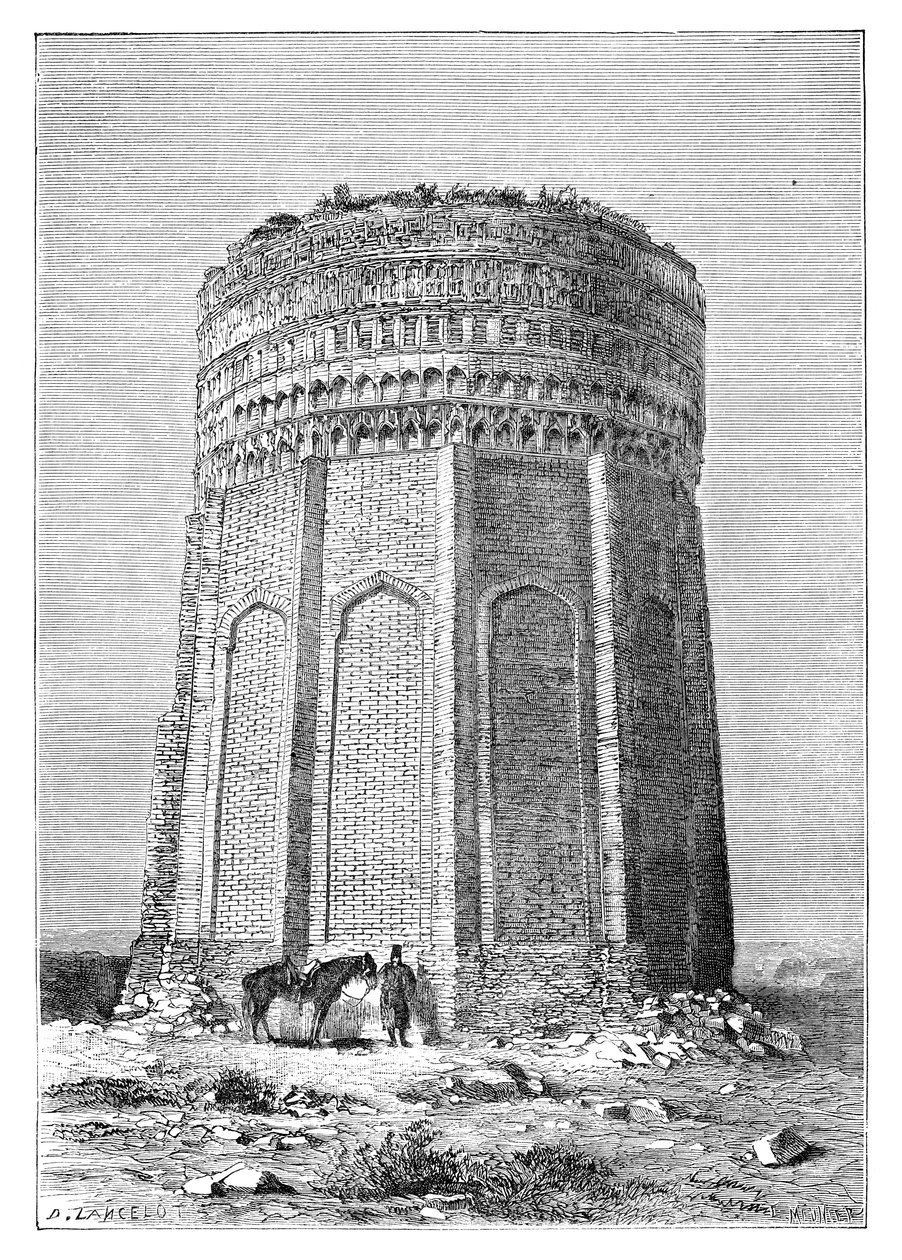 Wieża Meimandan, Persja Iran, 1895 autorstwa Unbekannt