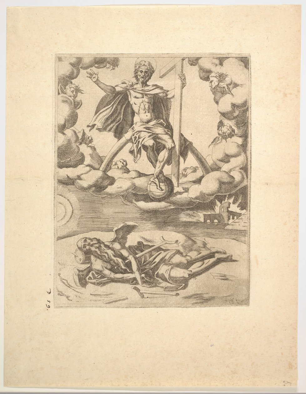Triumf boskości lub wieczności z Triumfów Petrarki, ca. 1548-49. autorstwa Unbekannt