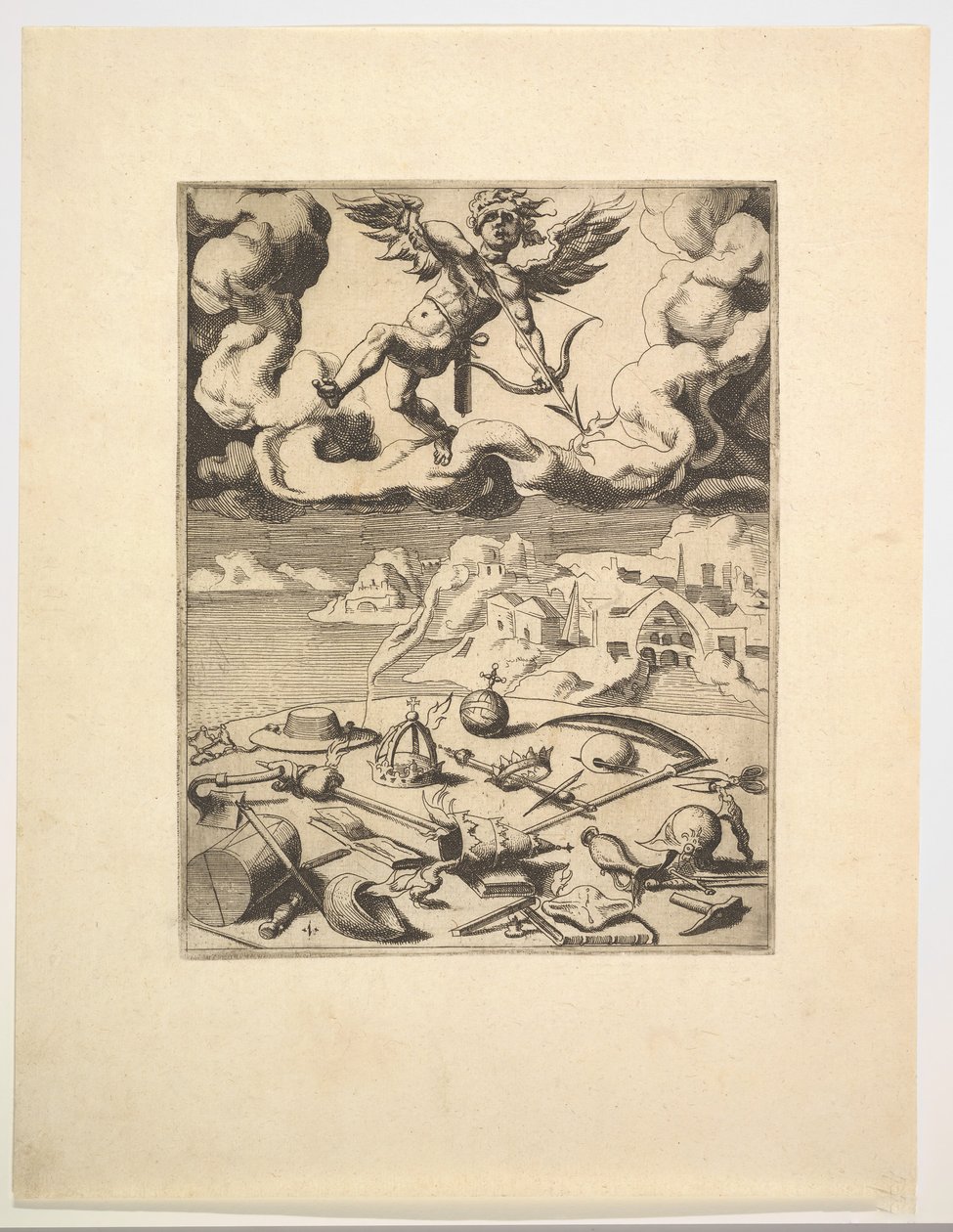 Triumf miłości z Triumfów Petrarki, ca. 1548-49. autorstwa Unbekannt