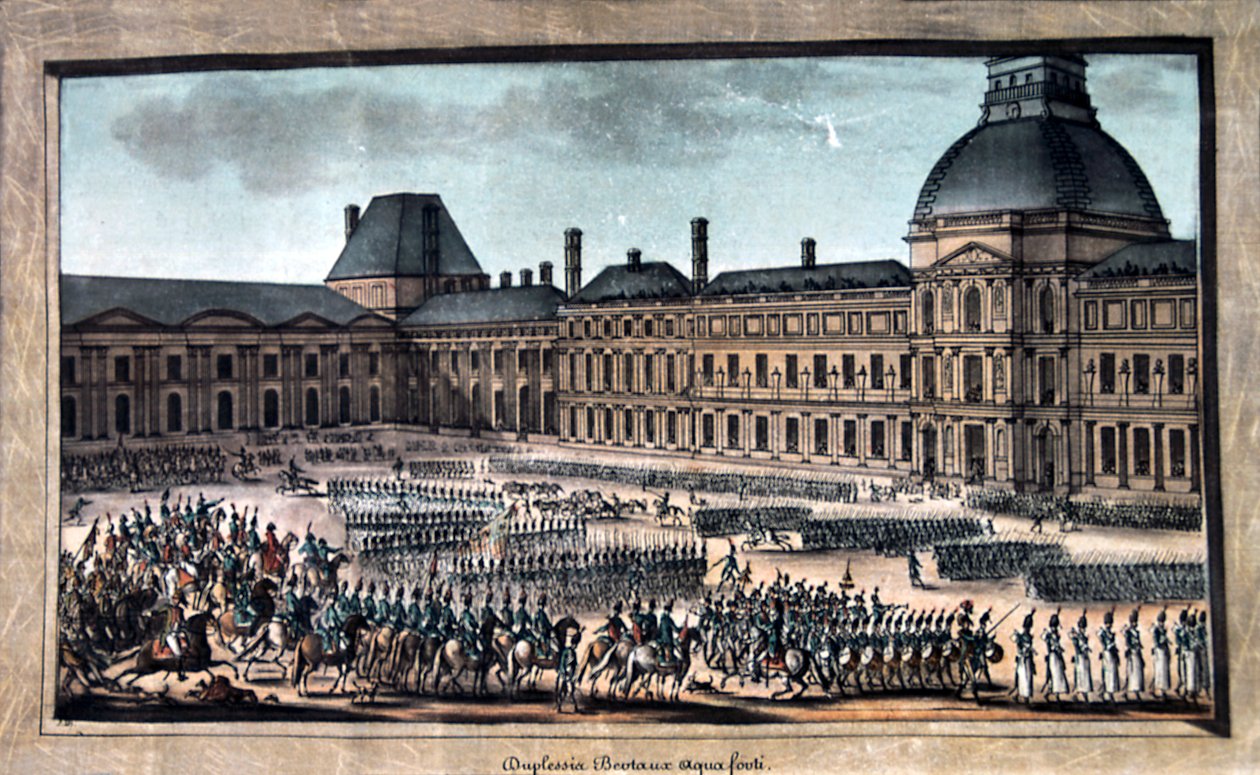 Parada Oddziałów podczas Wielkiej Parady, Pałac Tuileries, XIX w. autorstwa Unbekannt