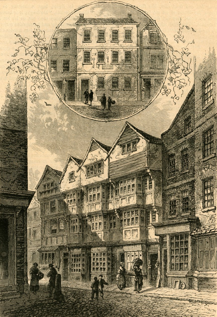 Trąbka, później książę Yorku, Shire Lane, 1778. Elias Ashmoles House, 1897. autorstwa Unbekannt