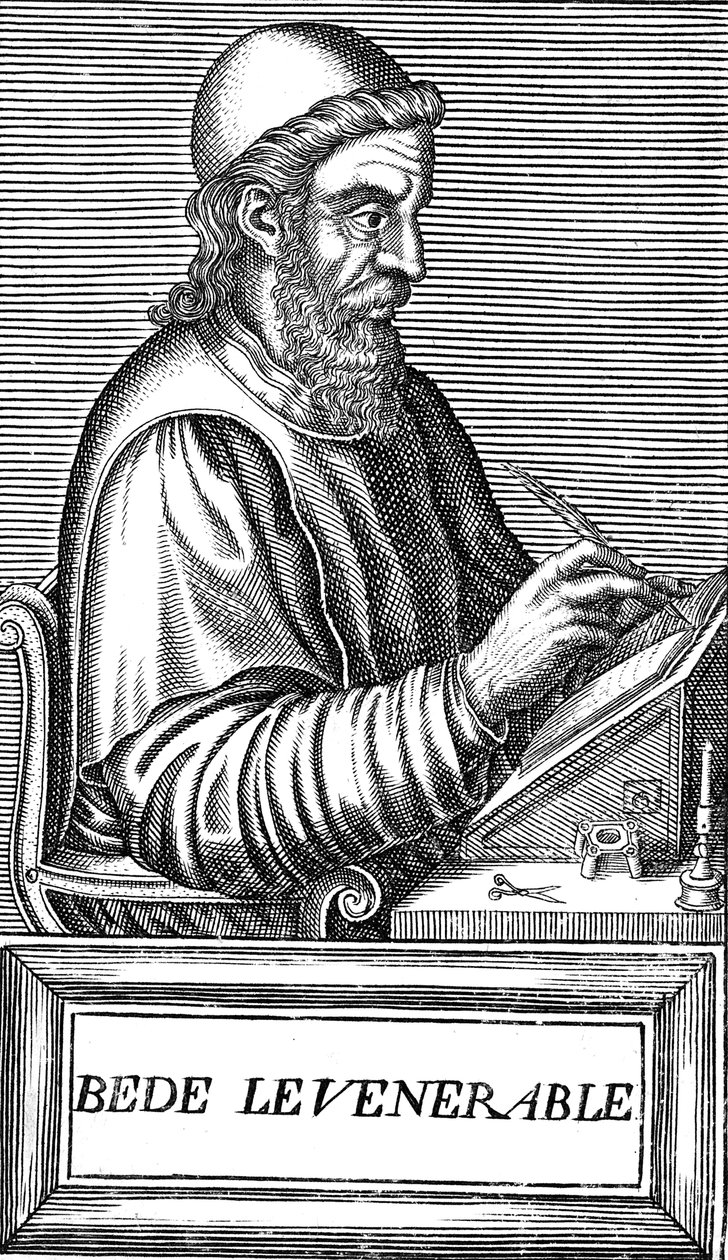 Beda Czcigodny c673-735, teolog anglosaski, uczony i historyk, c1584 autorstwa Unbekannt