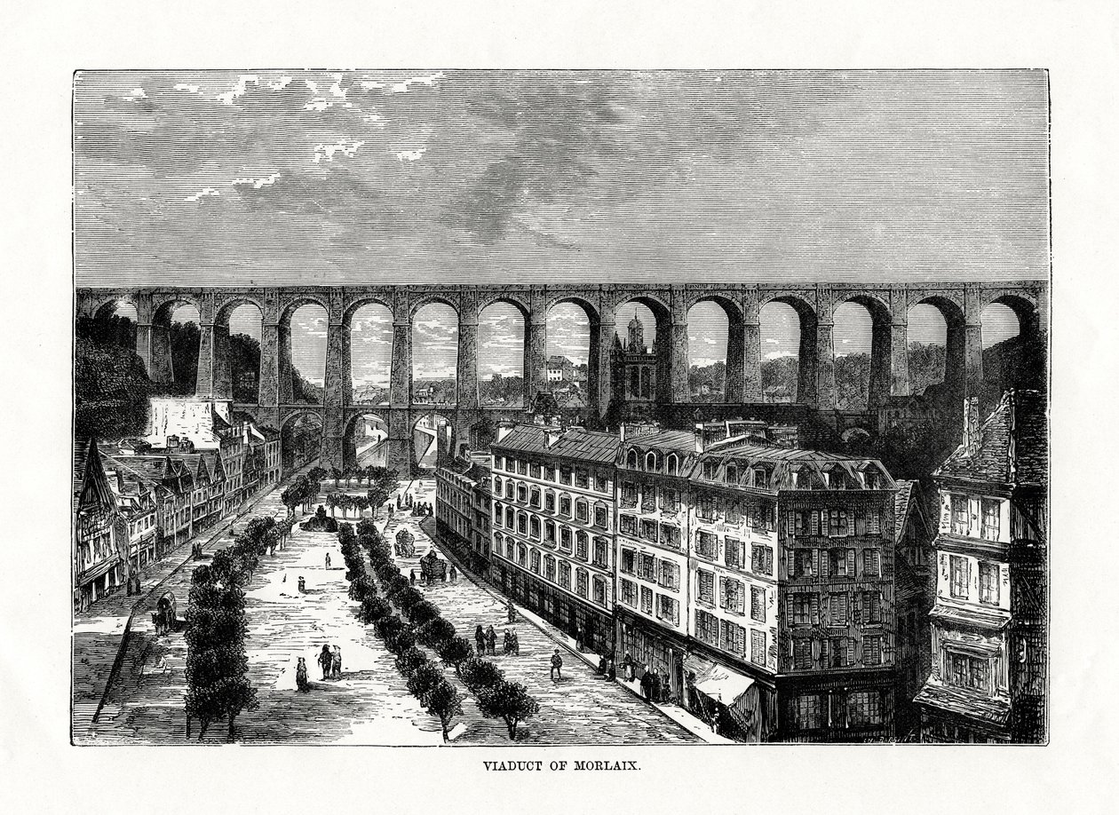 Wiadukt w Morlaix, Francja, 1879 autorstwa Unbekannt
