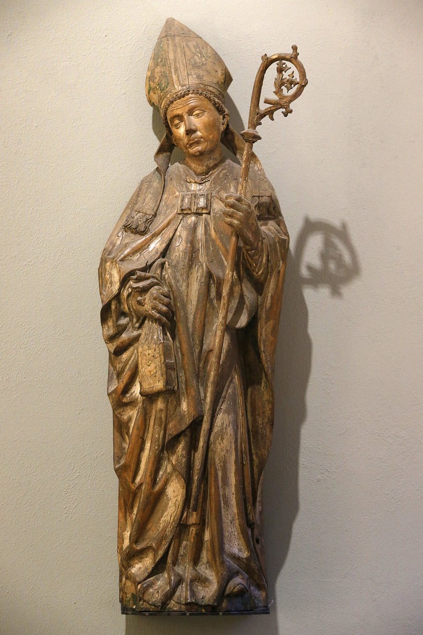 Muzeum Wiktorii i Alberta. Biskup św. Niemcy. Około 1470-80. Lipa ze śladami farby. Zjednoczone Królestwo autorstwa Unbekannt