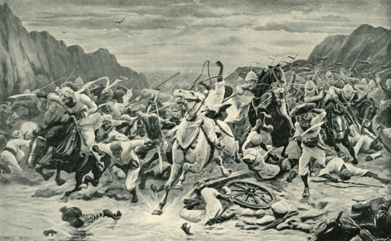 Zwycięstwo w pościgu kawalerii Kandahar na rzekę Arghandab, 1901. autorstwa Unbekannt