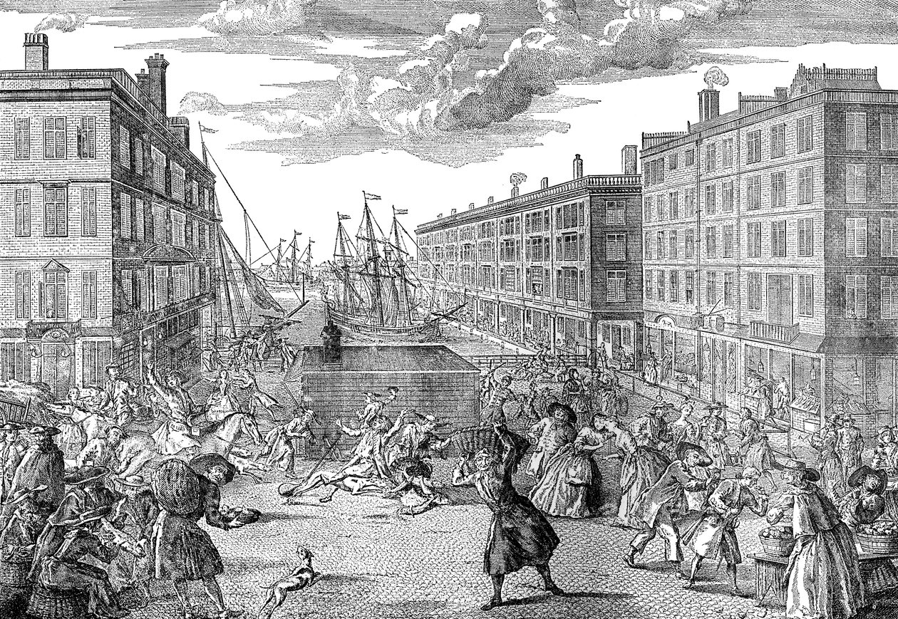 Widok i humory Billingsgate, 1736 autorstwa Unbekannt