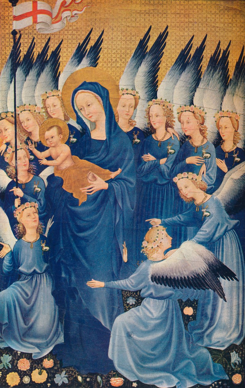 Dziewica z Dzieciątkiem i Aniołami: Liść z dyptyku Wilton, c1395. 1941 autorstwa Unbekannt