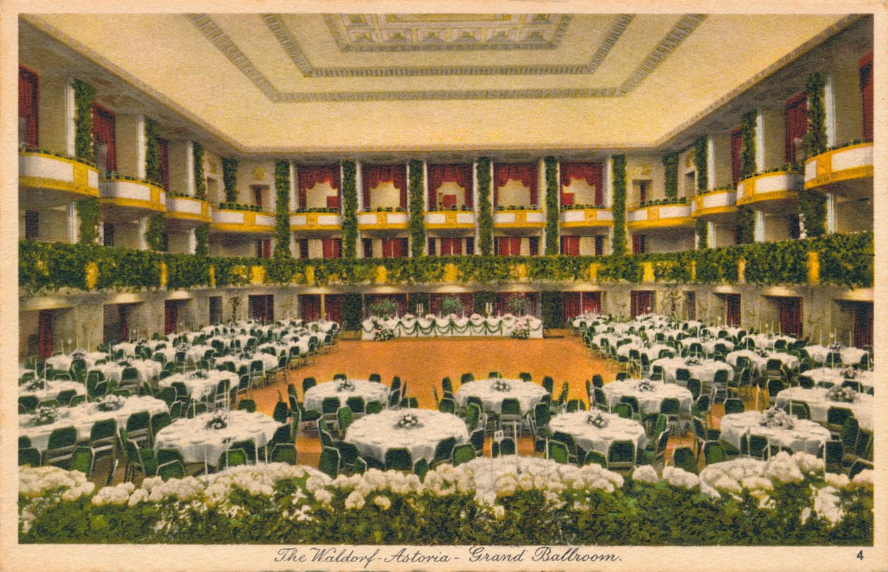 Waldorf Astoria, Wielka Sala Balowa, ok. 1930 autorstwa Unbekannt