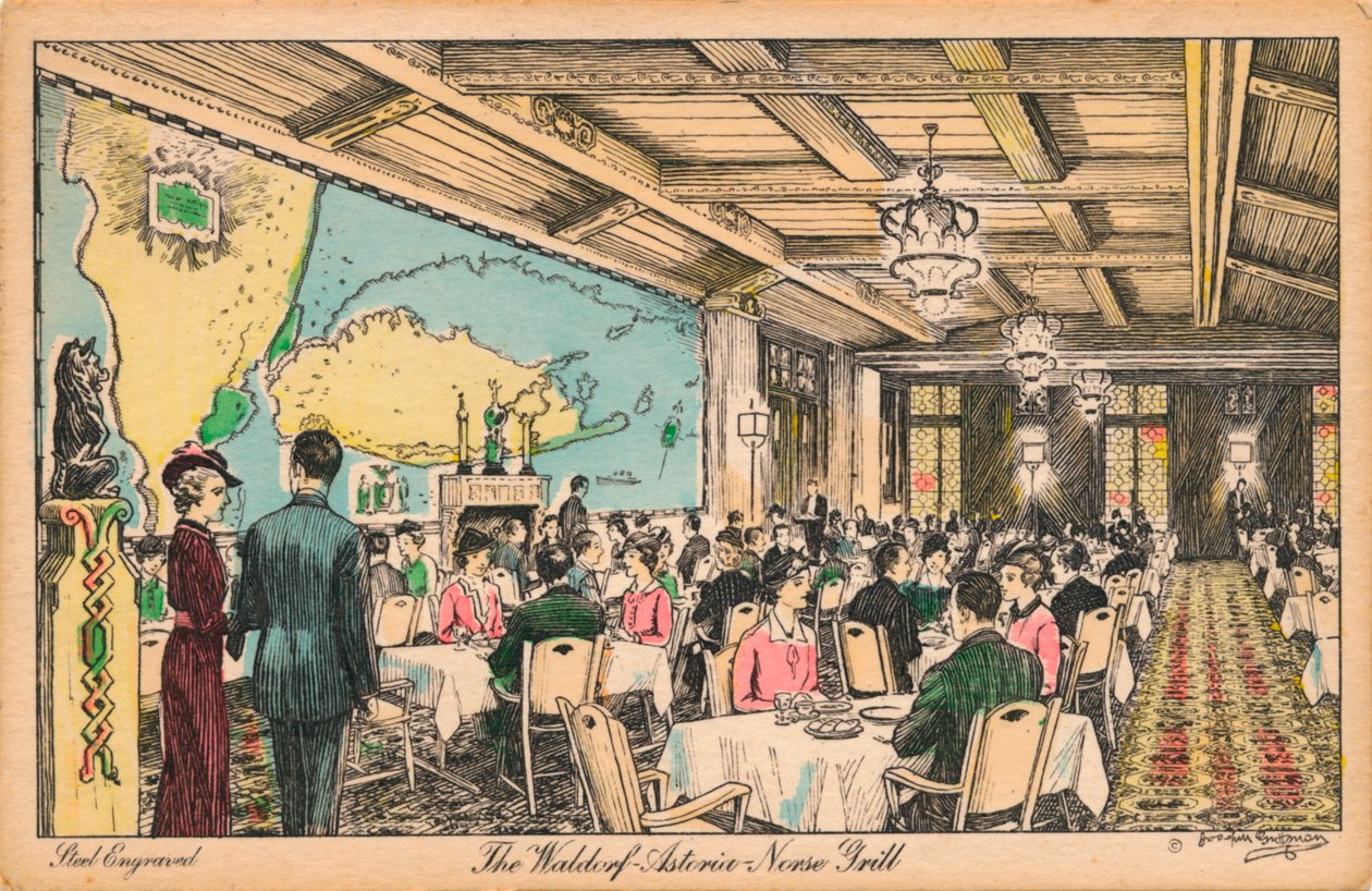 Waldorf Astoria, Norse Grill, ok. 1930 autorstwa Unbekannt