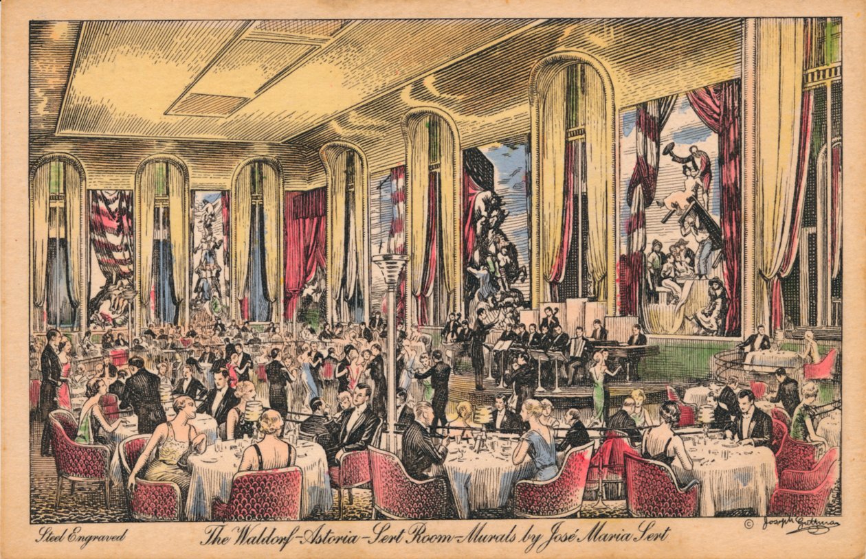 Waldorf Astoria, sala Sert, Murale Jose Marii Sert ok. 1930 autorstwa Unbekannt