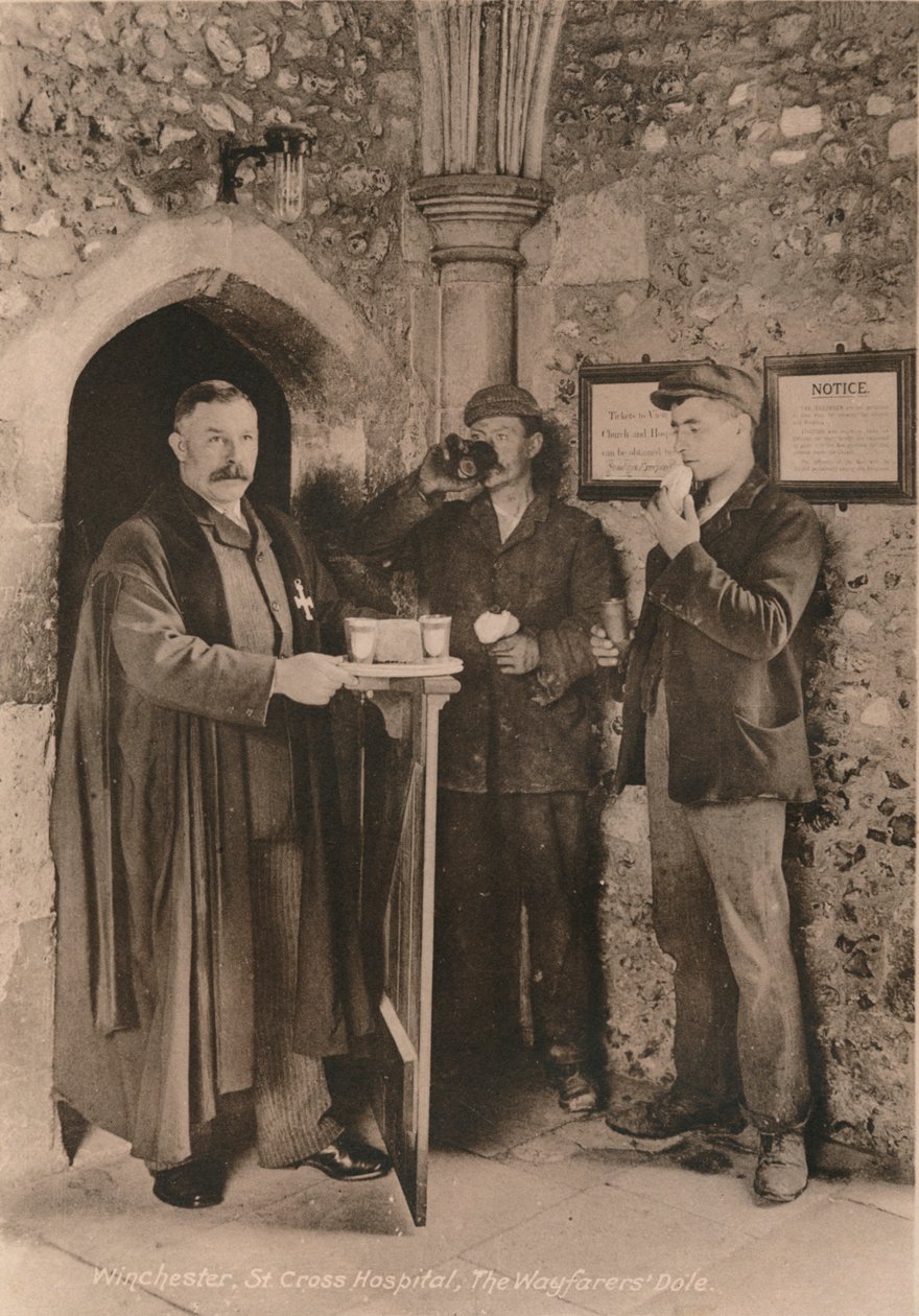 The Wayfarers Dole, Szpital św. Krzyża, Winchester, Hampshire, początek XX wieku autorstwa Unbekannt